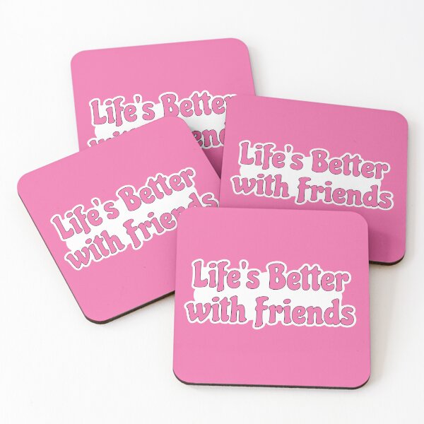 Item preview, Life is better with friends - hot pink life motto designed and sold by Harlake.