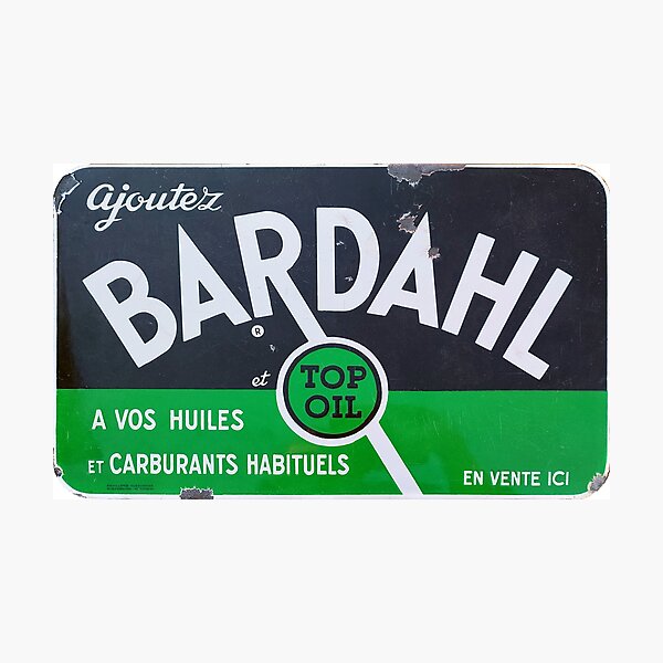 Item preview, Bardahl Oil, vintage enamel sign designed and sold by JonDelorme.