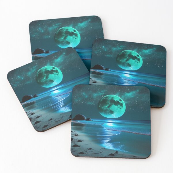 Item preview, A Starry Sky Above a Blue Moon Beach designed and sold by D3monic.