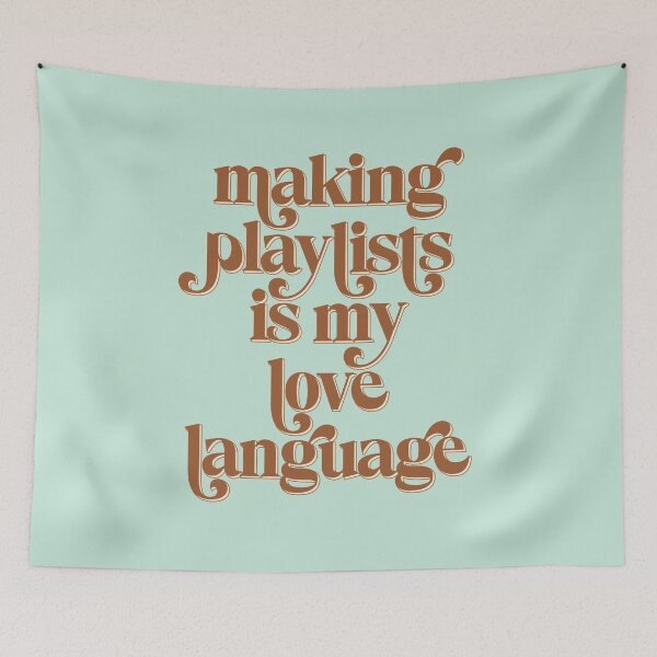 Item preview, Making Playlists is My Love Language Brown Music Lover designed and sold by dailycake.