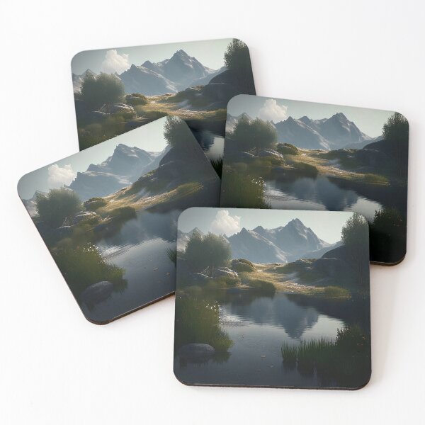 Item preview, A Tranquil Lake and Mountain Retreat designed and sold by D3monic.