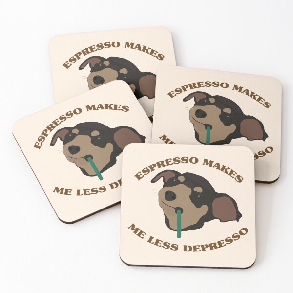 Item preview, i'm sure this espresso makes me less depresso will be cool for your best friend, coffee lover adn dog owner Essential designed and sold by Fivestars  ⭐⭐⭐⭐⭐.