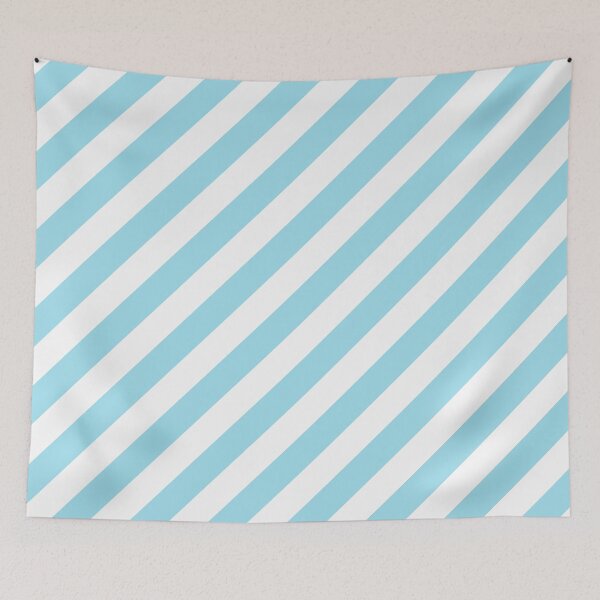 Item preview, sloping stripes, pastel blue and white designed and sold by AK-minimalist.