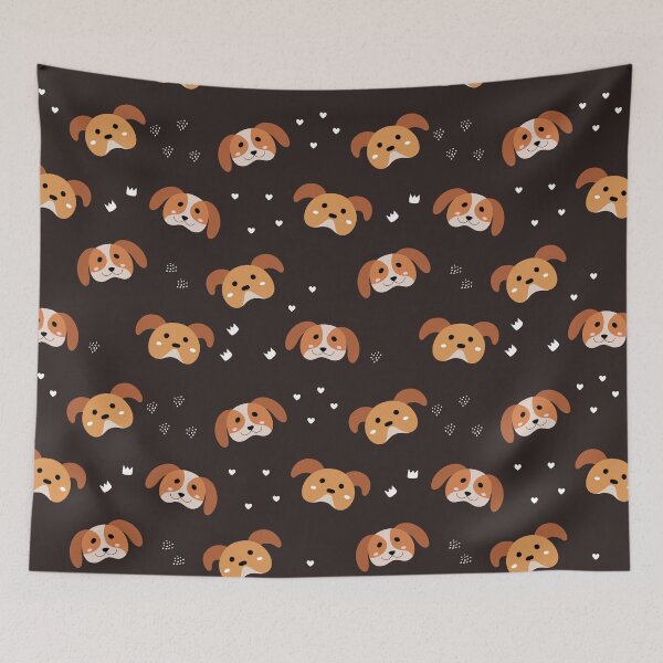 Item preview, Cute Dog Pattern in Brown designed and sold by NessiCreates.