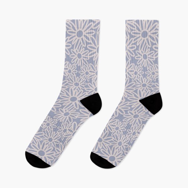 Item preview, Cute Daisy Flower Garden Pattern In Muted Colors Pigeon Blue designed and sold by scorpiolane.