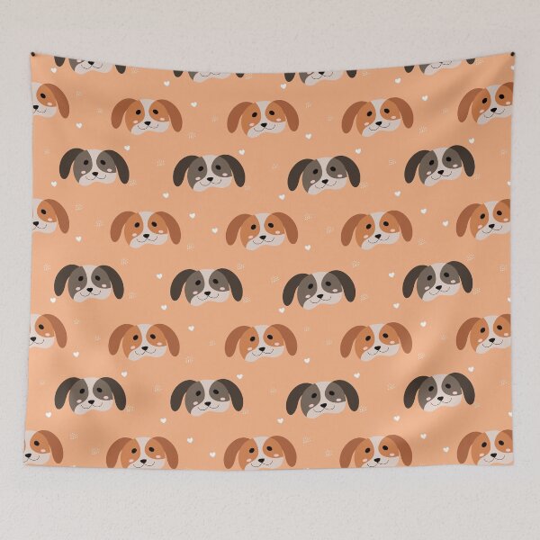 Item preview, Cute Dog Pattern in Light Brown designed and sold by NessiCreates.