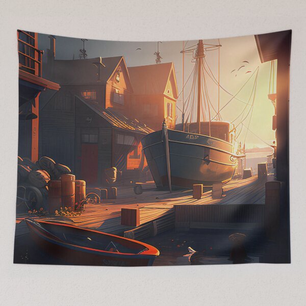 Item preview, Boats at the Harbour designed and sold by D3monic.