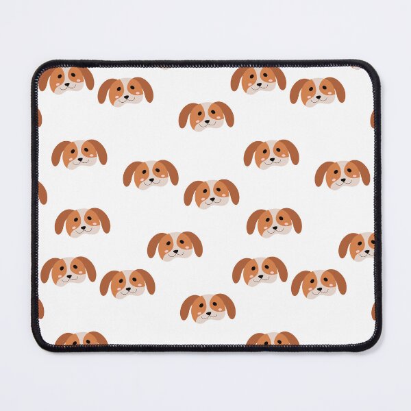 Item preview, Cute Dog Pattern in White designed and sold by NessiCreates.