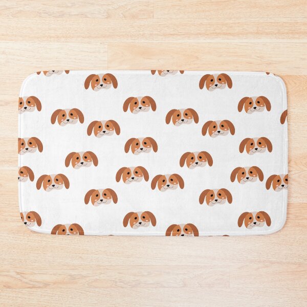 Item preview, Cute Dog Pattern in White designed and sold by NessiCreates.