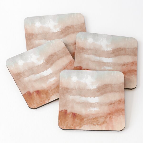 Item preview, Burnt tones abstract watercolor painting boho style designed and sold by faiaArt.