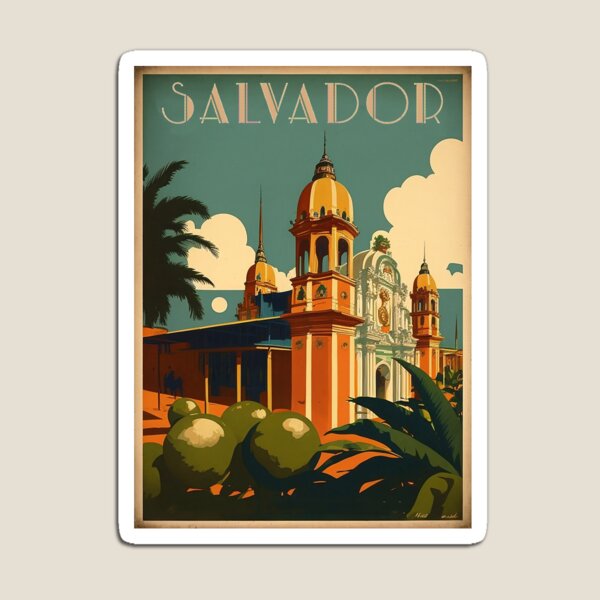 Artikel-Vorschau von Vintages Reise-Kunst-Plakat Salvadors Brasilien, designt und verkauft von OldTravelArt.