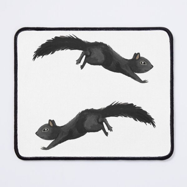 Item preview, Cute Black Squirrel Watercolor Gouache Paint Pattern designed and sold by alinabeska.