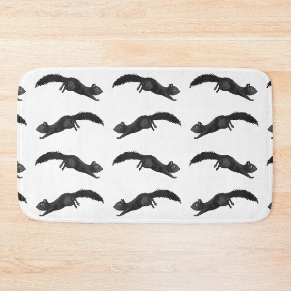 Item preview, Cute Black Squirrel Watercolor Gouache Paint Pattern designed and sold by alinabeska.
