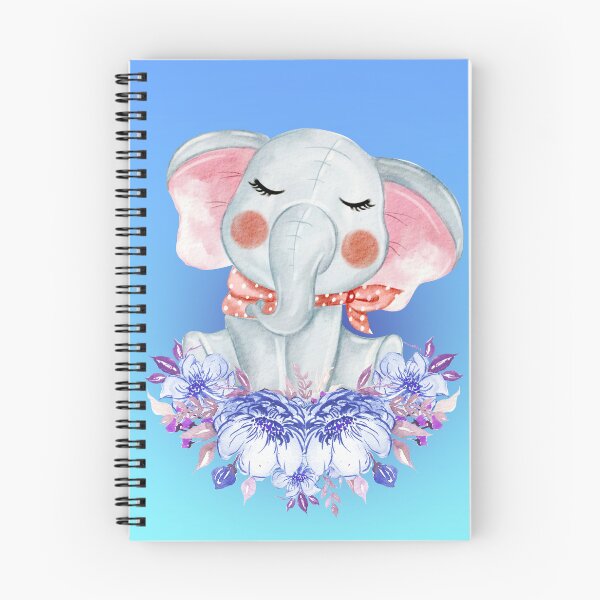 Item preview, baby elephant on a blue background designed and sold by trickydee.