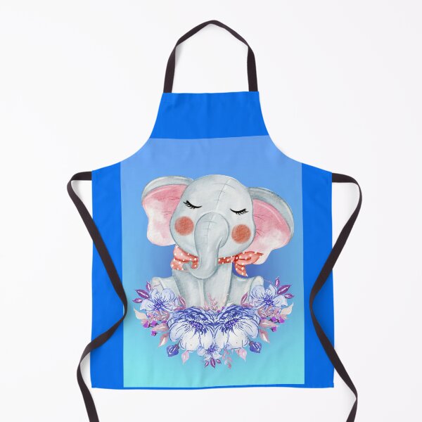 Item preview, baby elephant on a blue background designed and sold by trickydee.