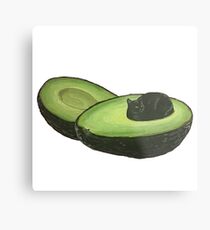 Avocado Cat Metal Print