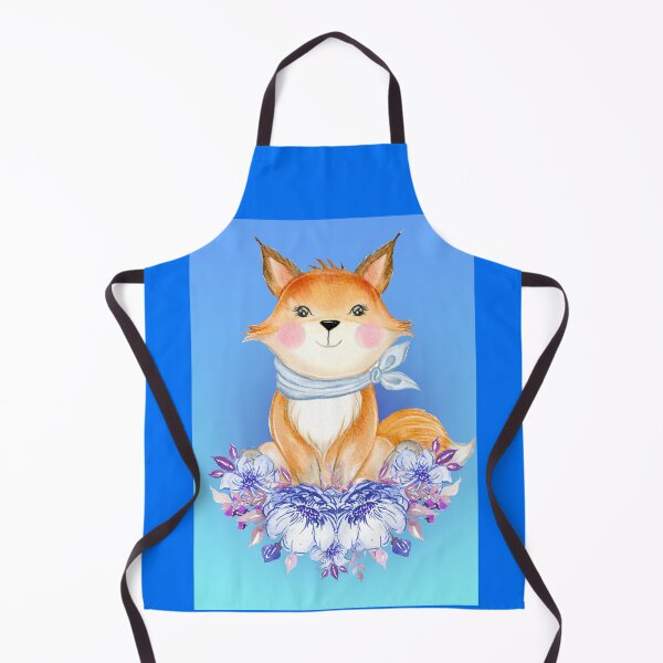 Item preview, baby fox on a blue background  designed and sold by trickydee.