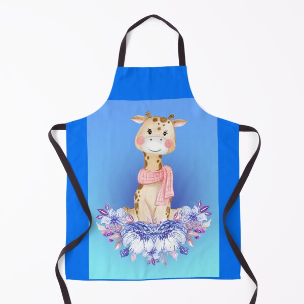 Item preview, baby giraffe on a blue background  designed and sold by trickydee.