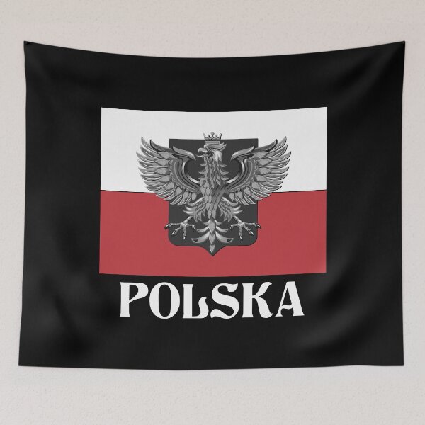 Item preview, POLSKA - Poland Flag with Polish Eagle Shield designed and sold by DreamStatic.
