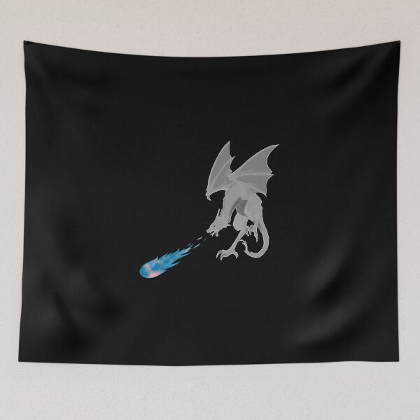 Item preview, Blue eyed Wyvern shooting flames designed and sold by AmonRa16.