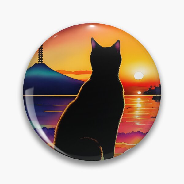 Item preview, Cat Watching a Asian Sunset Scene designed and sold by jortan1.