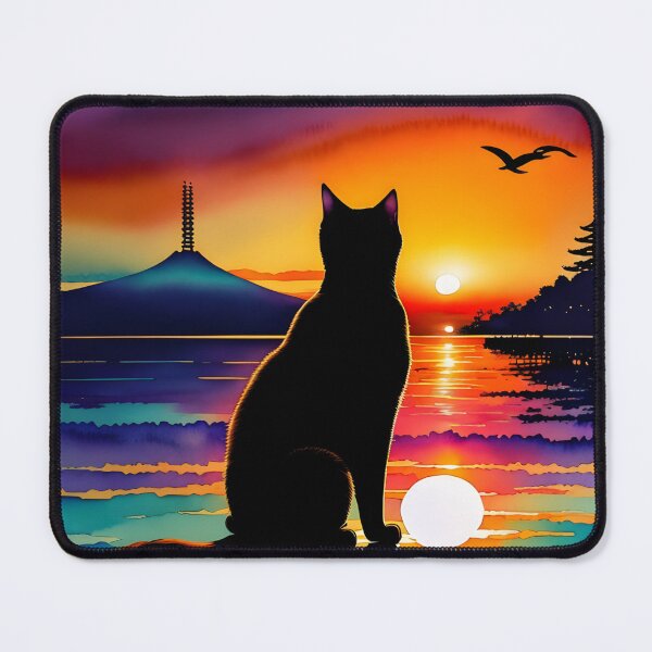 Item preview, Cat Watching a Asian Sunset Scene designed and sold by jortan1.