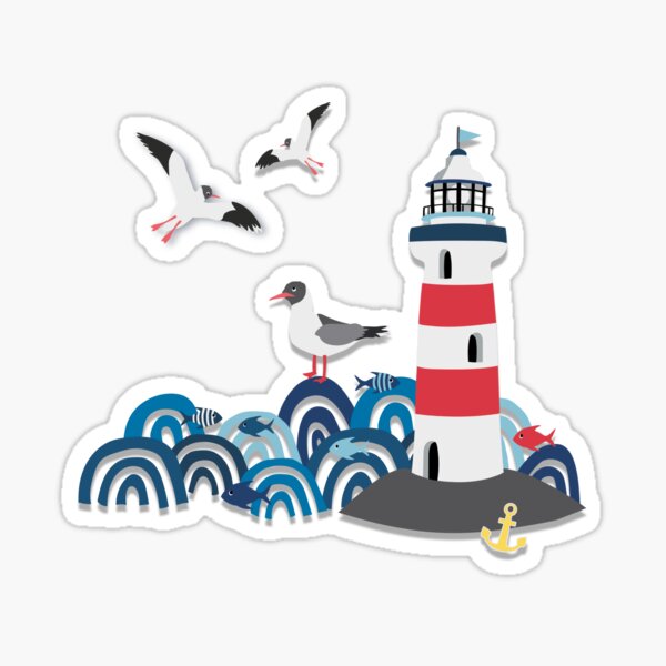 On the open sea Sticker