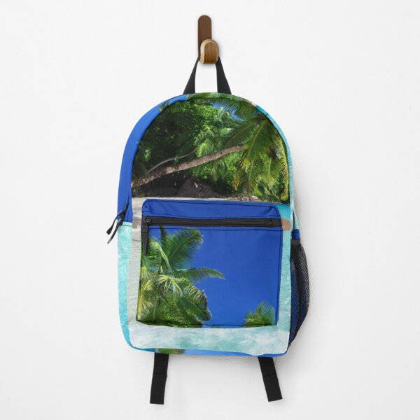 Item preview, Green palm trees, sand, sea, beach, sky, and sun designed and sold by kris-money.