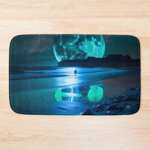 Item preview, The Blue Moon Rising Over the Ocean designed and sold by D3monic.