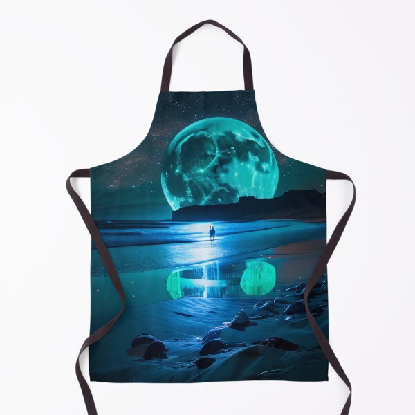 Item preview, The Blue Moon Rising Over the Ocean designed and sold by D3monic.