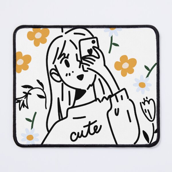 Item preview, Girl holding a phone designed and sold by PrintsPassion.