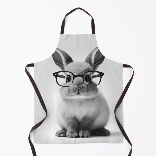 Item preview, A gray bunny wearing glasses designed and sold by Warehouse46.