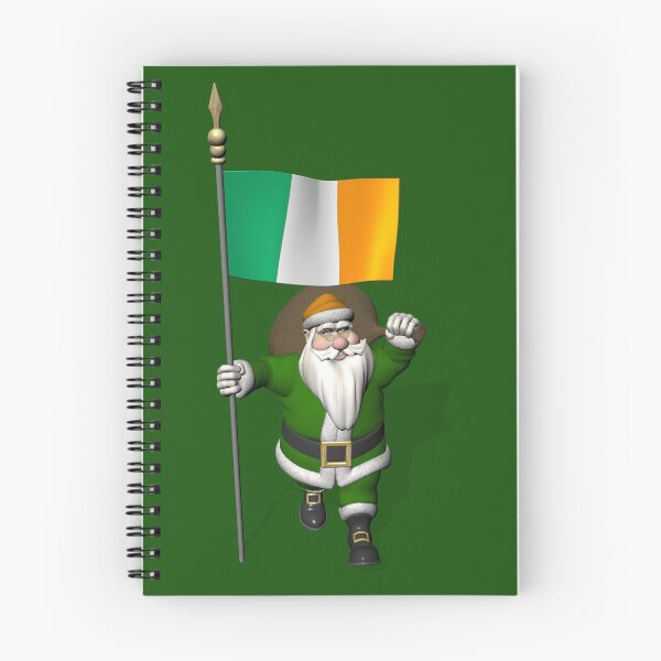 Artikelvorschau, Weihnachtsmann mit Flagge von Irland entworfen und verkauft von Mythos57.