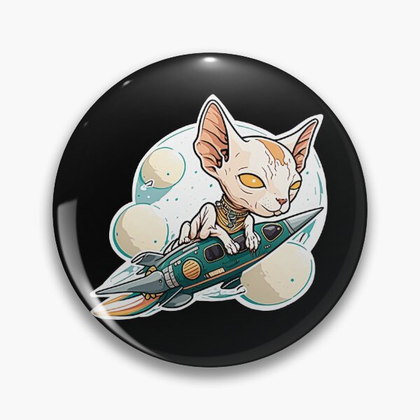 Item preview, Sphinx cat rides a rocket in space designed and sold by ro83land.