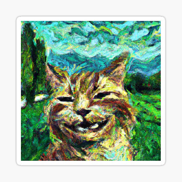 Item preview, A V.GOGH PAINT OF A CAT SMILING designed and sold by booshirt.