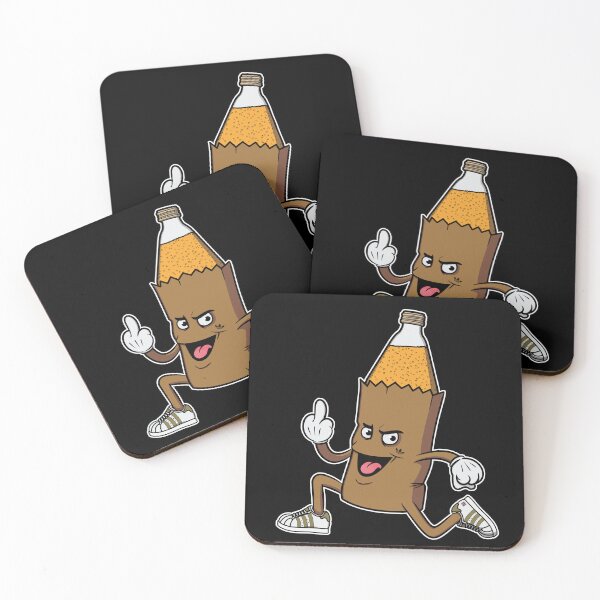 Item preview, 40oz Beer Bottle in a Brown Paper Bag Cartoony Mascot  designed and sold by PhatStylez.