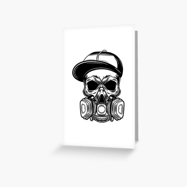 "skull graffiti artist vector illustration head skeleton gangster cap