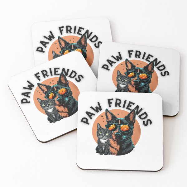 Item preview, Cat and Dog paw friends designed and sold by Paintandgo.