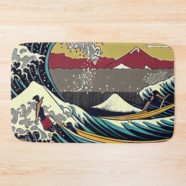 Artikelvorschau, The Great Wave off Kanagawa with Red Mountains entworfen und verkauft von OccultDreams.
