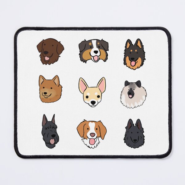 Item preview, Cute different dog breeds faces illustration pack designed and sold by Yarafantasyart.