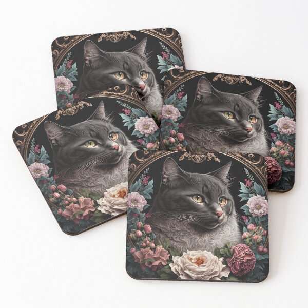 Item preview, Tuxedo Cat y Peonías 3 designed and sold by idreamaboutcats.