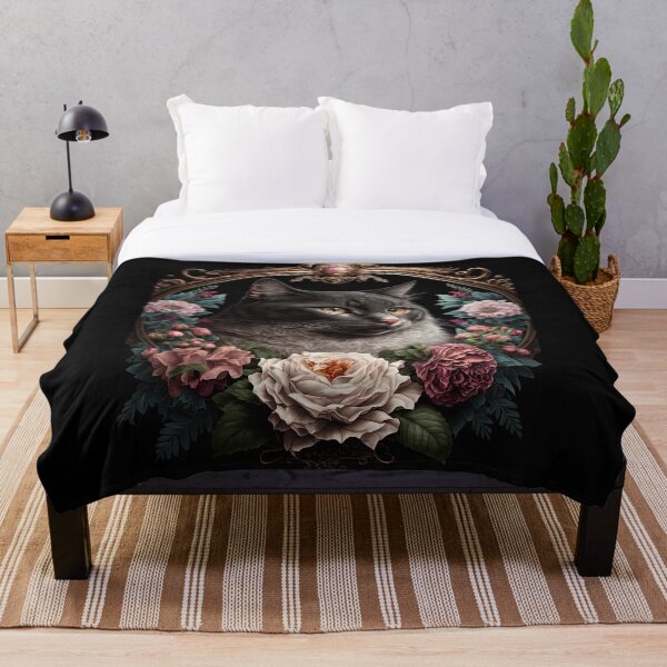 Item preview, Tuxedo Cat and Peonies 3 designed and sold by idreamaboutcats.