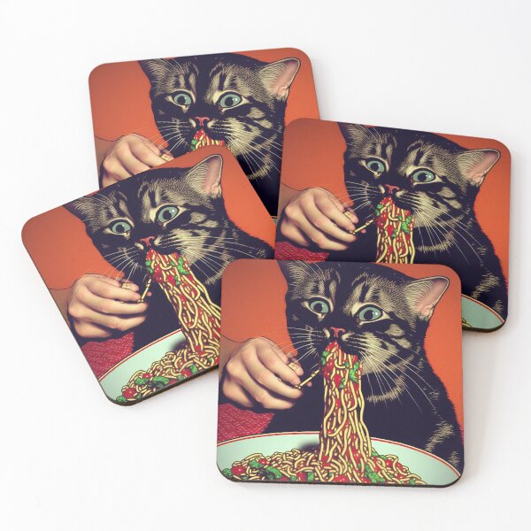 Item preview, Cat Eating Spaghetti Meme - Reimagined designed and sold by KLOIK.