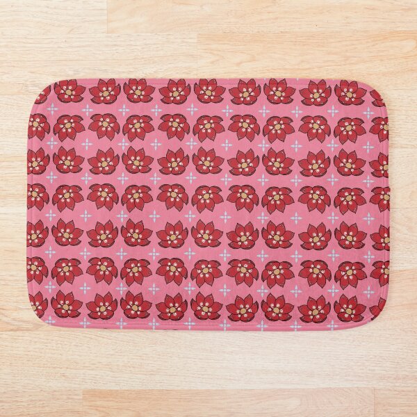 Item preview, Chintzy floral repeat pattern in pink, chintzy red florals designed and sold by HariniArts.