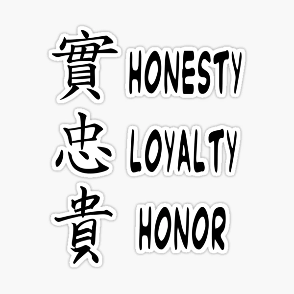Personagem Chinês Japonês Kanji Honor, Lealdade, Colar Pingente