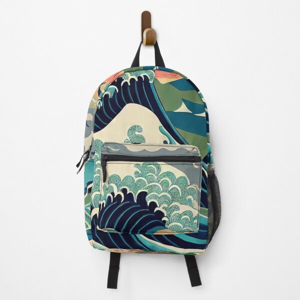 Artikelvorschau, The Great Wave off Kanagawa with Green Mountains entworfen und verkauft von OccultDreams.