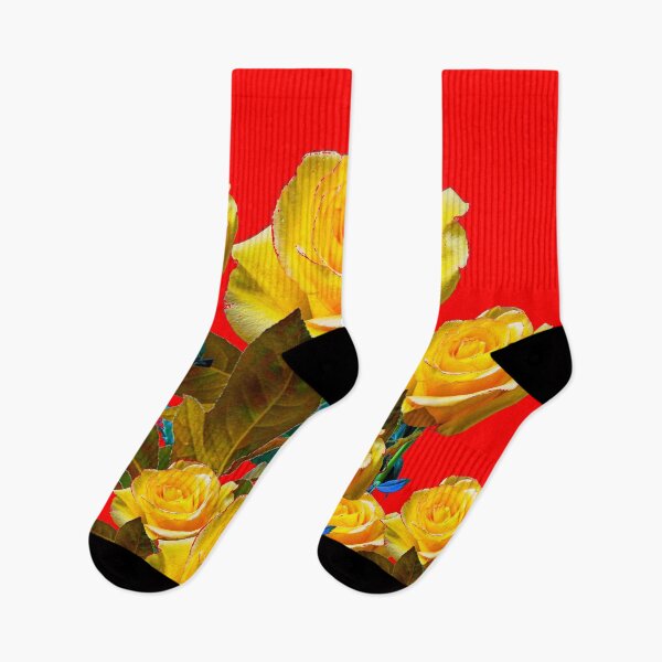Item preview, YELLOW GARDEN ROSES PATTERN  RED ART designed and sold by sharlesart.