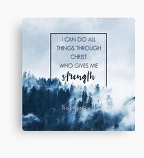 Forest Philippians 4:13 Canvas Print