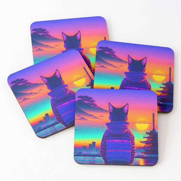 Item preview, Cat watching a sunset scene in Japan designed and sold by jortan1.