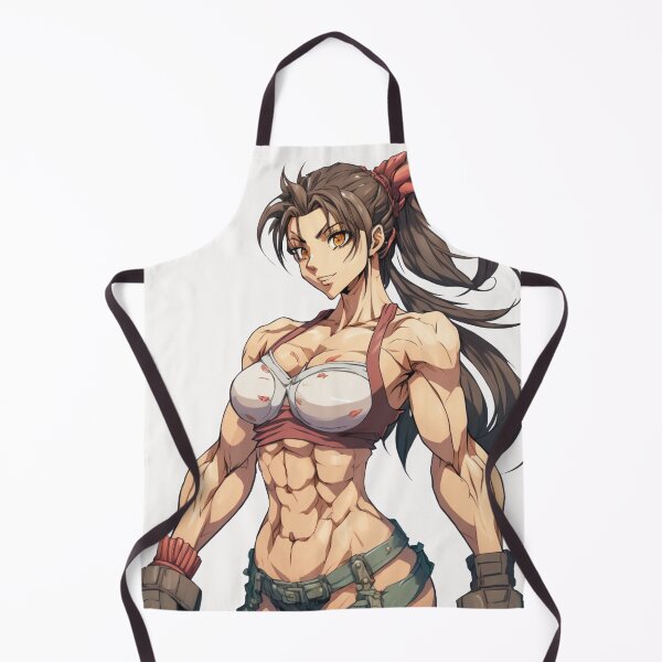 Item preview, realistic anime muscular girl athletic body with abs designed and sold by sammgdesign.